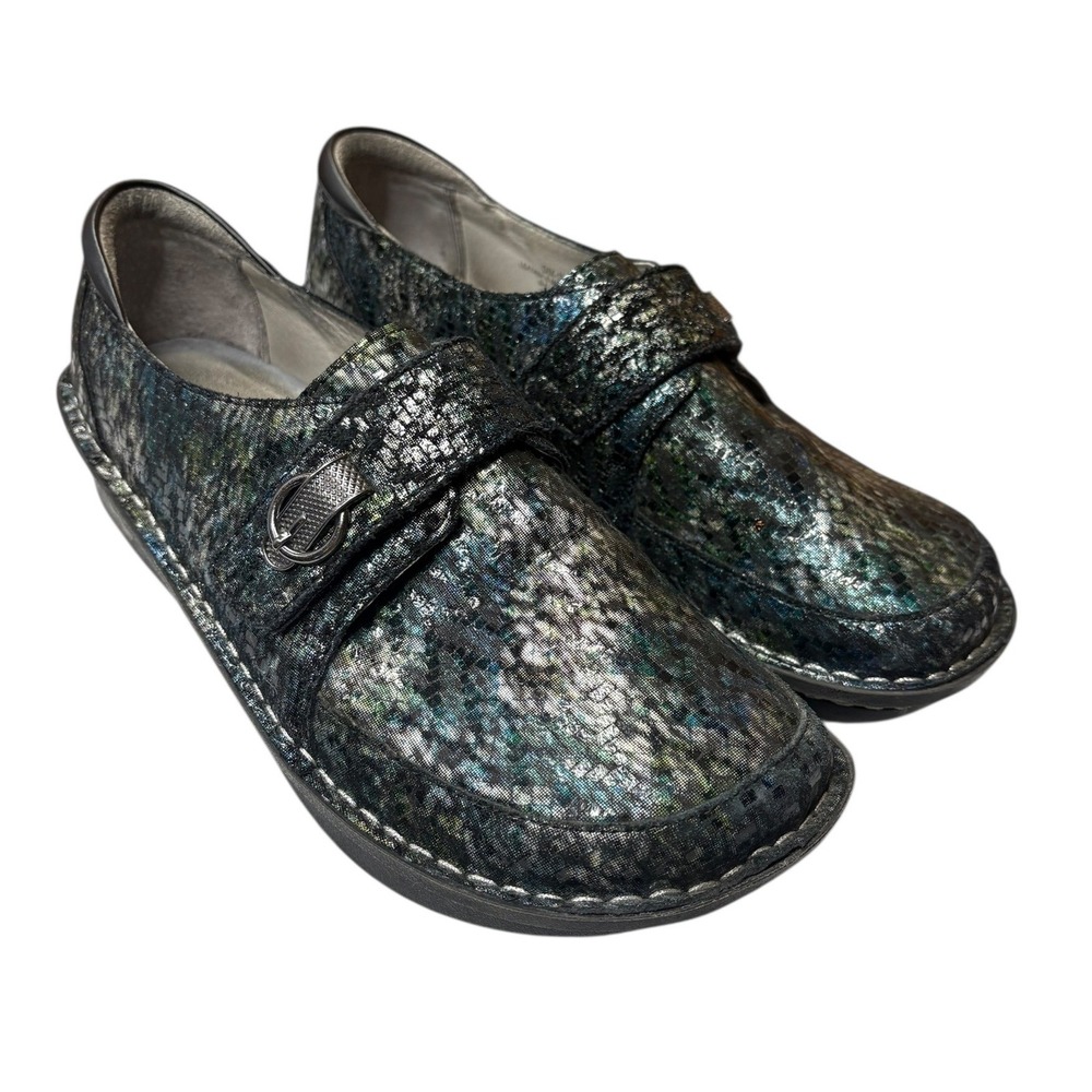 Alegria Dixi Women's Slip On Comfort Iridescent Work Wear Leather Shoes 40